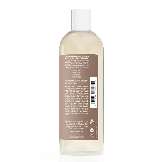 Deep Steep Magnesium Bubble Bath, 15.6 oz – Foaming Soak - Image 2
