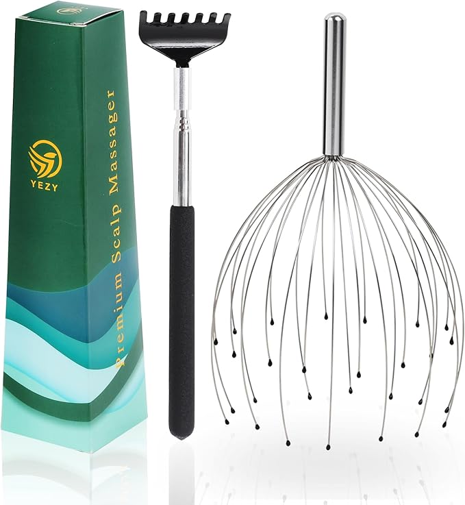 YEZY Head Massager 28 Fingers Head Scratcher Scalp Massager, Back Scratcher by YEZY