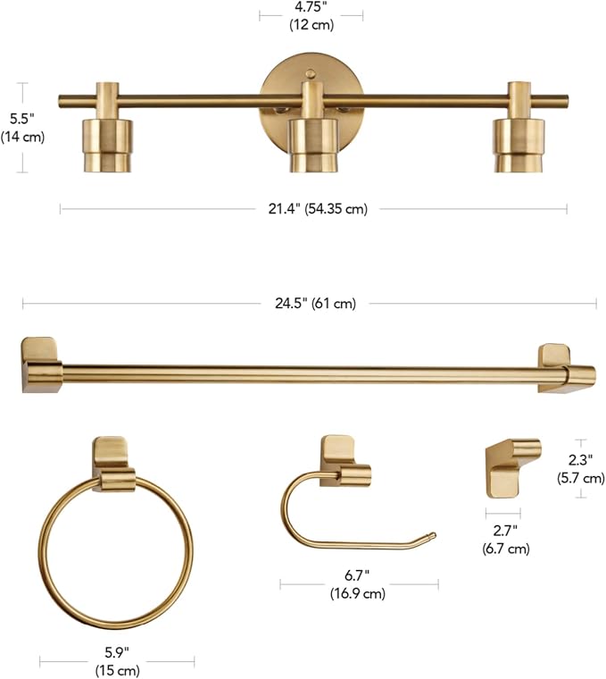 Globe Electric 51563 5-Piece Bathroom Accessory Set - Image 9