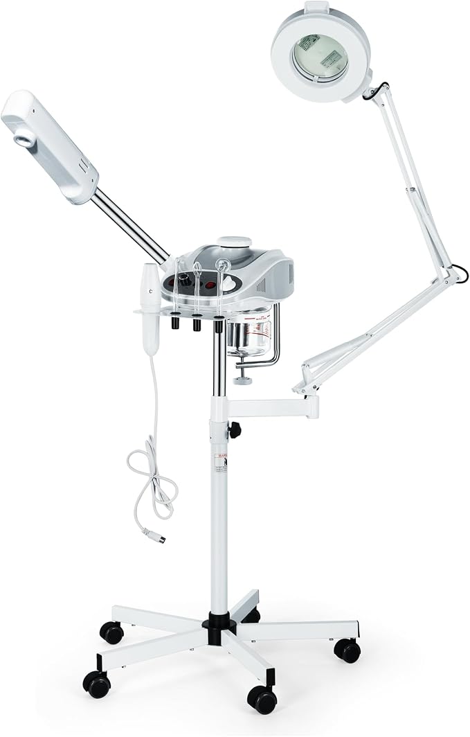 Funnylife 3 in 1 Aromatherapy Facial Steamer, 5X Magnifying LED Lamp, High by Funnylife