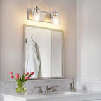 SOLFART Brushed Nickel Bathroom Light Fixture Vanity Lighting Fixtures Over - Image 7