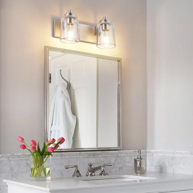 SOLFART Brushed Nickel Bathroom Light Fixture Vanity Lighting Fixtures Over - Image 7