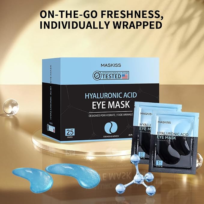Maskiss Under Eye Patches, Hyaluronic Acid Eye Masks - Image 9