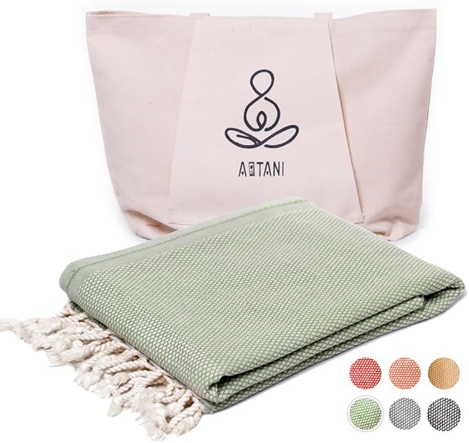 ATANI 69x35 in Oversized Turkish Beach Towel Set by ATANI