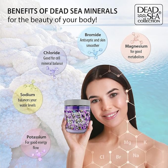Dead Sea Collection Lavender Salt Scrub – Exfoliating Body Scrub - Image 4