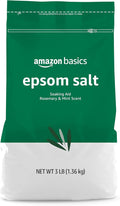 Amazon Basics Epsom Salt Soaking Aid, Soothing Rosemary & Mint Scent, 3 Pound by AmazonBasics
