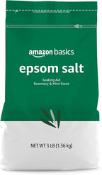 Amazon Basics Epsom Salt Soaking Aid, Soothing Rosemary & Mint Scent, 3 Pound by AmazonBasics