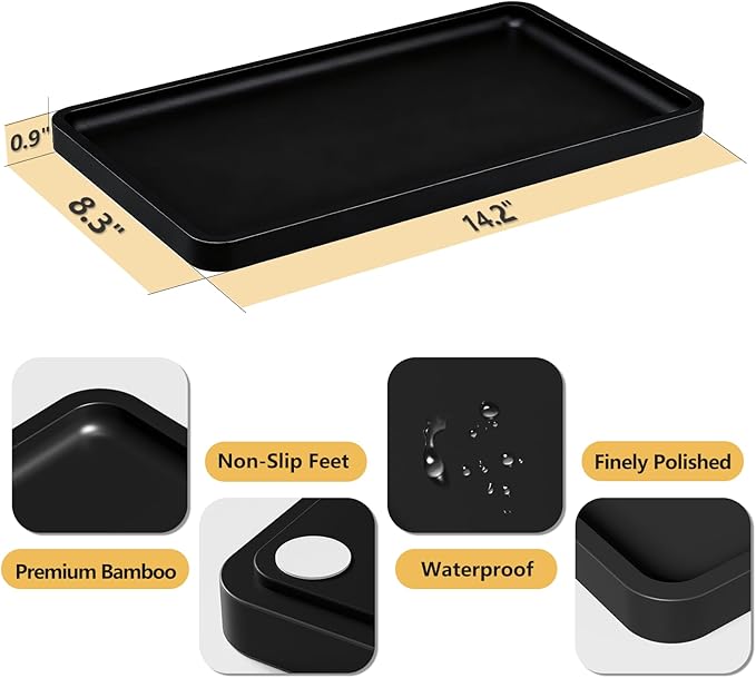 Weenson Black Bathroom Vanity Tray - Image 4