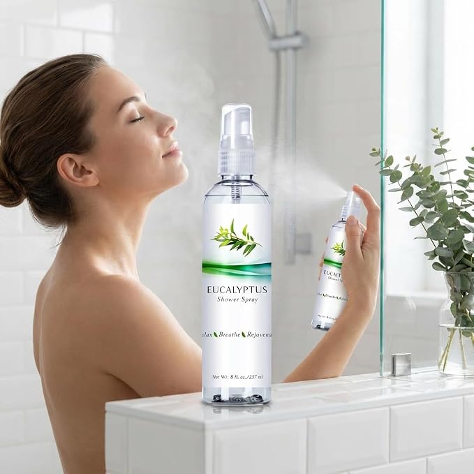 Eucalyptus Shower Spray Essential Oil, 100% Pure Aromatherapy Shower Mist - Image 3