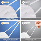 BLScode KN95 Face Mask 60 Pack, Individually Wrapped 5-Layer face Masks - Image 3