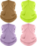 ROXUN 4 Pack Neck Gaiter, Cooling Breathable Face Mask UV Protection Scarf by Roxun