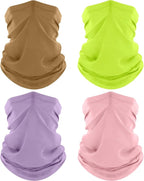 ROXUN 4 Pack Neck Gaiter, Cooling Breathable Face Mask UV Protection Scarf by Roxun
