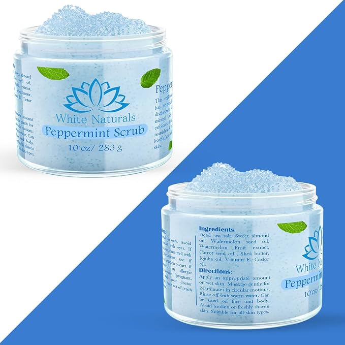Pure Peppermint Scrub, Moisturizing and Exfoliating Face & Body Scrub, Organic - Image 4