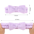CIEHER 8 Pack White & Purple Spa Headband - Image 3