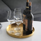FREELOVE Metal Round Decorative Tray, Perfume Jewelry Candle Organizer - Image 3