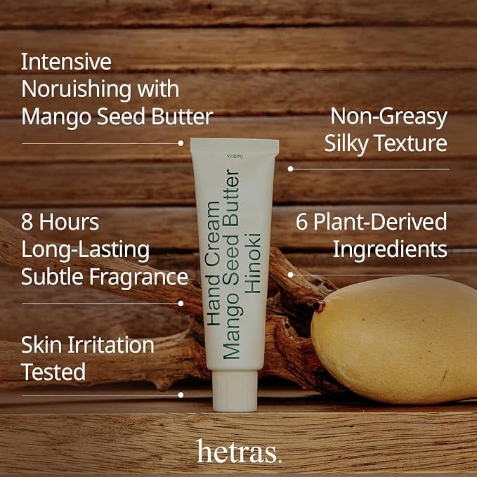 hetras. Perfume Hand Cream 1.69 oz., Hinoki - Image 2