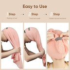 HOMEXCEL 5 Pack Microfiber Hair Towels - Image 6