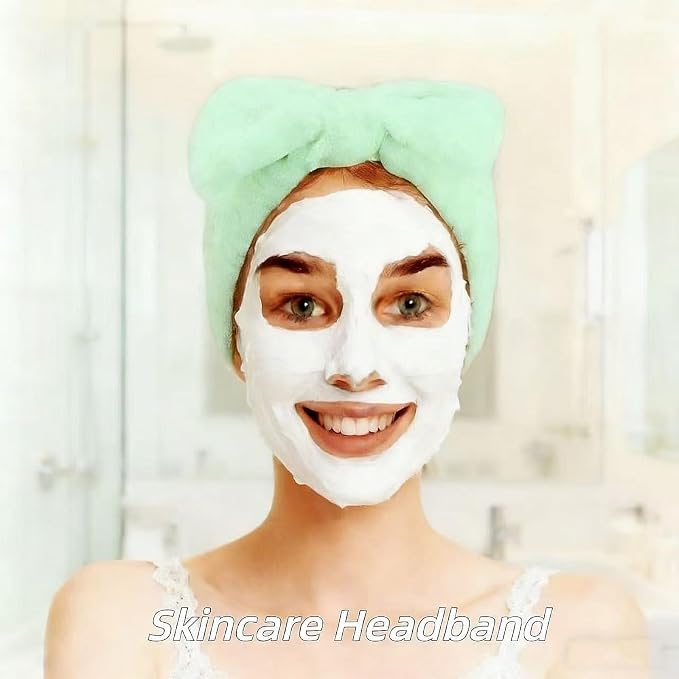 7 Pcs Spa Set, Facial Headband and Wristband Set, Skincare Accessories - Image 3