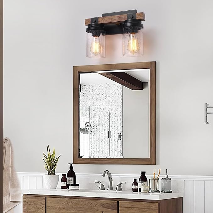 2-Light Farmhouse Vanity Lights - Image 4