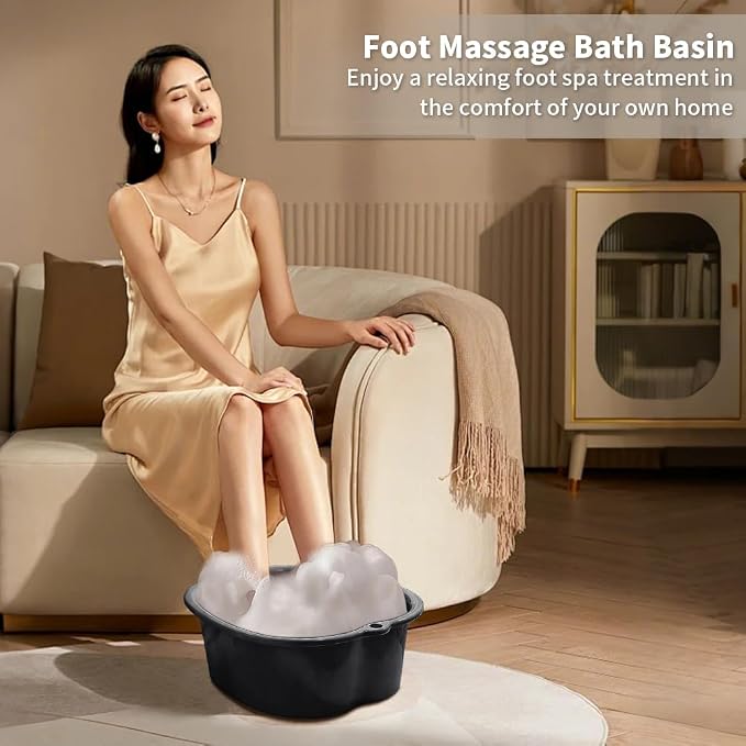 Foot Soaking Tub Large Size Foot Basin Sturdy Soaking Feet Bucket Massager Tub - Image 2