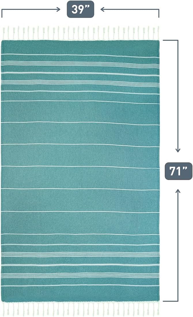 HAVLULAND Turkish Beach Towels, Oversized 40"x72" Turkish Bath Towel, Highly - Image 9