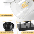 5-Light Black Bathroom Vanity Light, Modern Vanity Lighting Fixture - Image 4