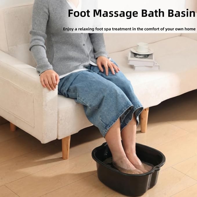 Ytterbium Foot Soaking Bath Basin, Large Massage Foot Soaking Tub, Plastic Home - Image 5