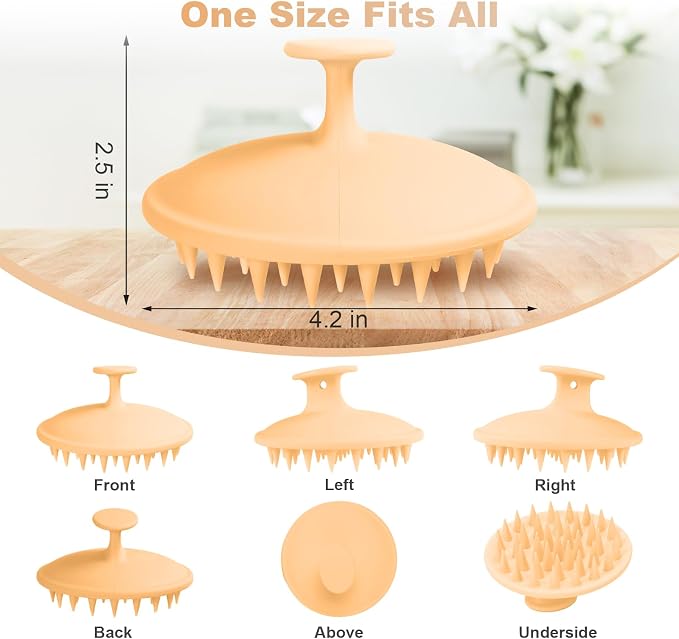 Meartchy Silicone Scalp Massager Shampoo Brush, Scalp Scrubber - Image 2