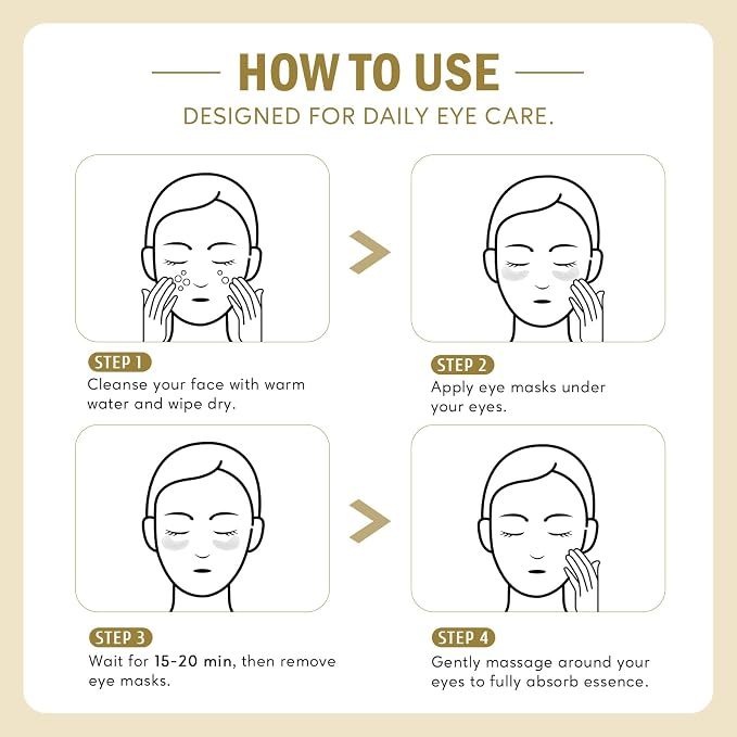 Yeokoe Under Eye Patches for Dark Circles, Puffy Eyes, 20 Pairs Face Masks - Image 5
