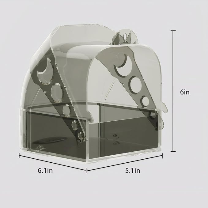 Bird Bath for Cage with Pull-Out Drawer, No-Mess Enclosed Tub for Budgie - Image 2