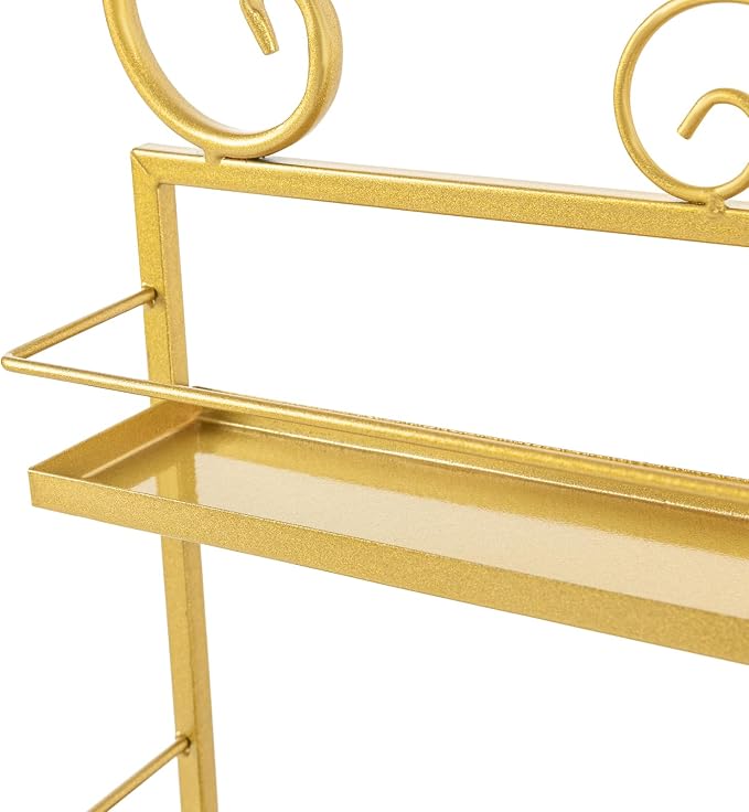 5 Tiers Wall-Mounted Nail Polish Storage Racks Metal Nail Polish Holder - Image 4