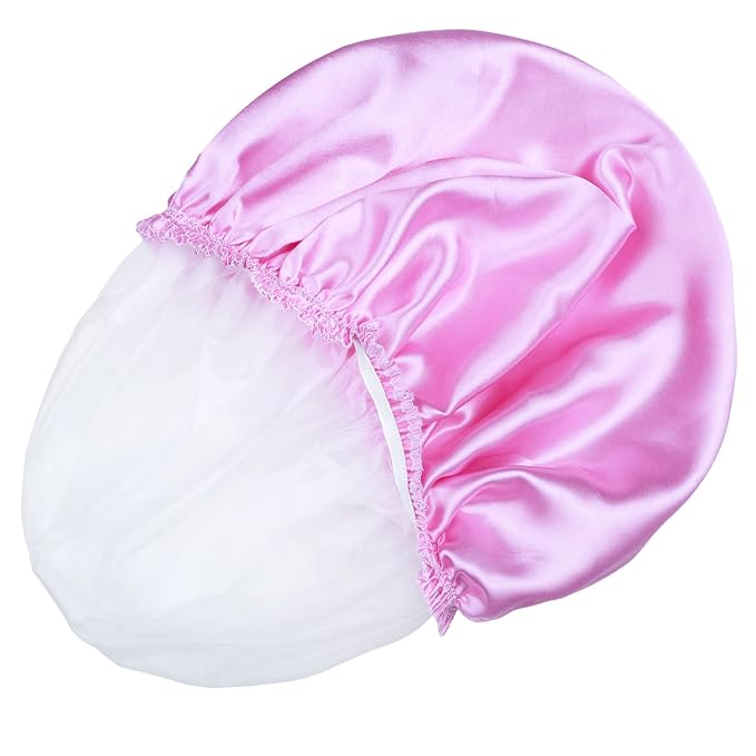 Shower Caps for Women, Double Waterproof Layers Shower Cap, Bathing Shower Caps - Image 8