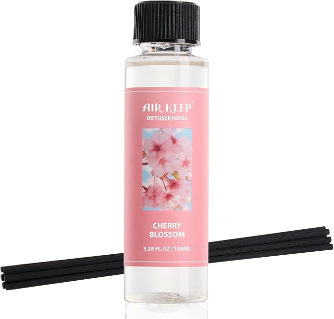Airkeep Reed Diffuser Oil Refill/Cherry Blossom/3.38 oz/1 Pack/Air Freshener & by Airkeep