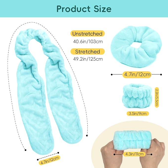 my novel things Face Wash Headband Set Adjustable Makeup Hair Headbands - Image 2