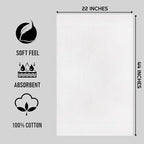 CH White Bath Towels Bulk Pack of 24 – Pure Cotton Lightweight & Absorbent - Image 2