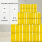CASA COPENHAGEN Ecstatic 6Pcs 100% Egyptian Cotton Large Designer Towels Gift - Image 6