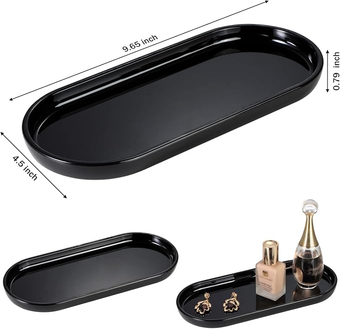 SheeChung Acrylic Vanity Tray Bathroom Storage Tray, 9.65 in x 4.5 in Catchall - Image 7