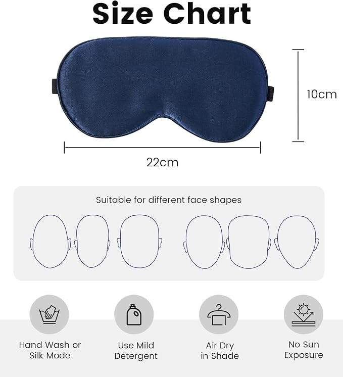 Formé & Found Silk Sleep Mask for Men & Women, 100% 6A Mulberry Silk, 16 Momme - Image 5