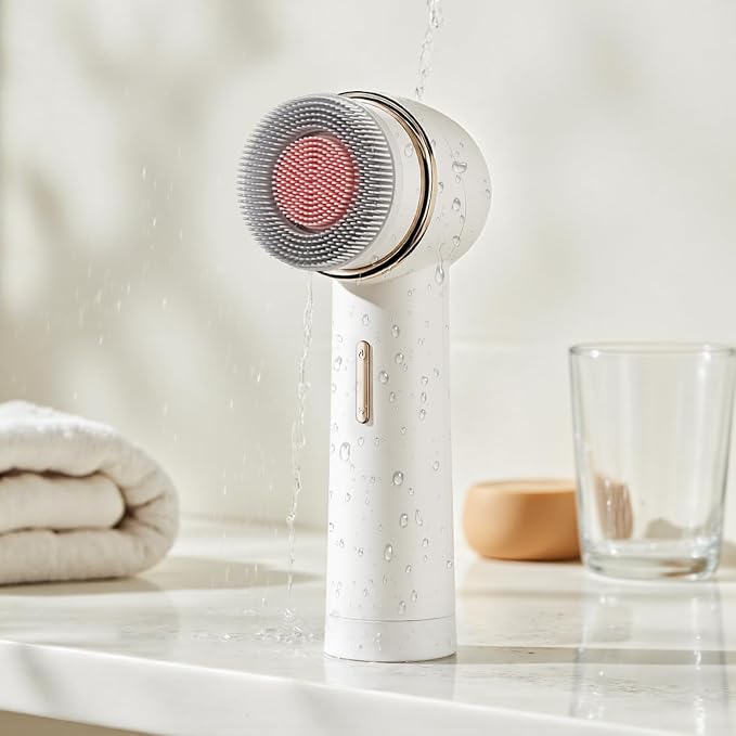 Electric Facial Cleansing Brush, Rechargeable Waterproof Dual Rotating Face - Image 8