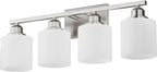 Sailstar 4-Light Bathroom Light Fixtures Over Mirror, Glass Shade & Anti-Rust - Image 8