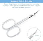 CGBE Cuticle Scissors Extra Fine Curved Blade, Super Slim Manicure Scissors - Image 2