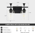 Bathroom Light Fixtures, Matte Black Vanity Lights - Image 4
