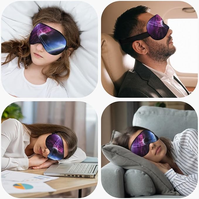 Universe Galaxy Sleep Eye Mask Eye Cover Abstract Saturn Mysterious Starry Sky - Image 5