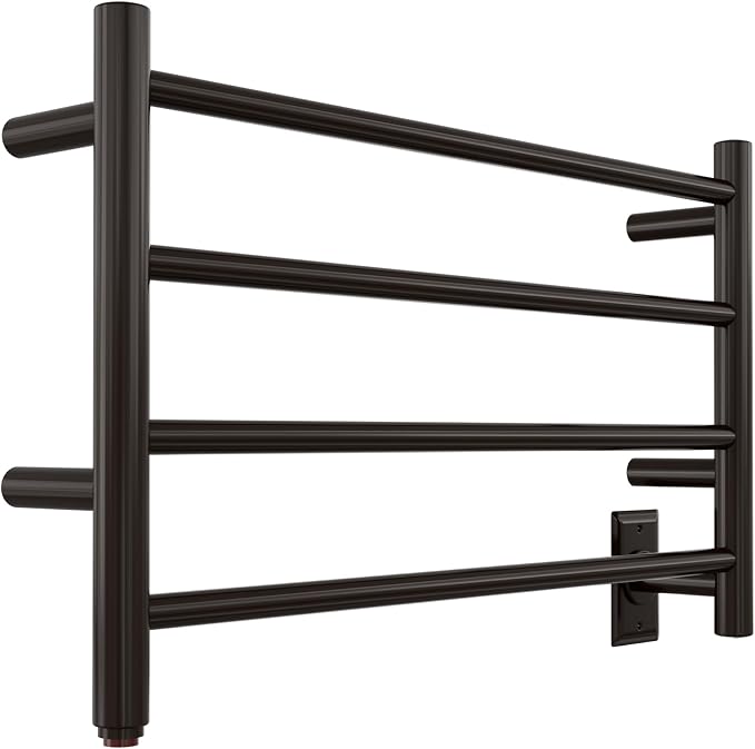 HEATGENE Towel Warmer 4 Bar Towel Dryer Wall-Mounted Plug-in Bath Towel Heater - Image 7