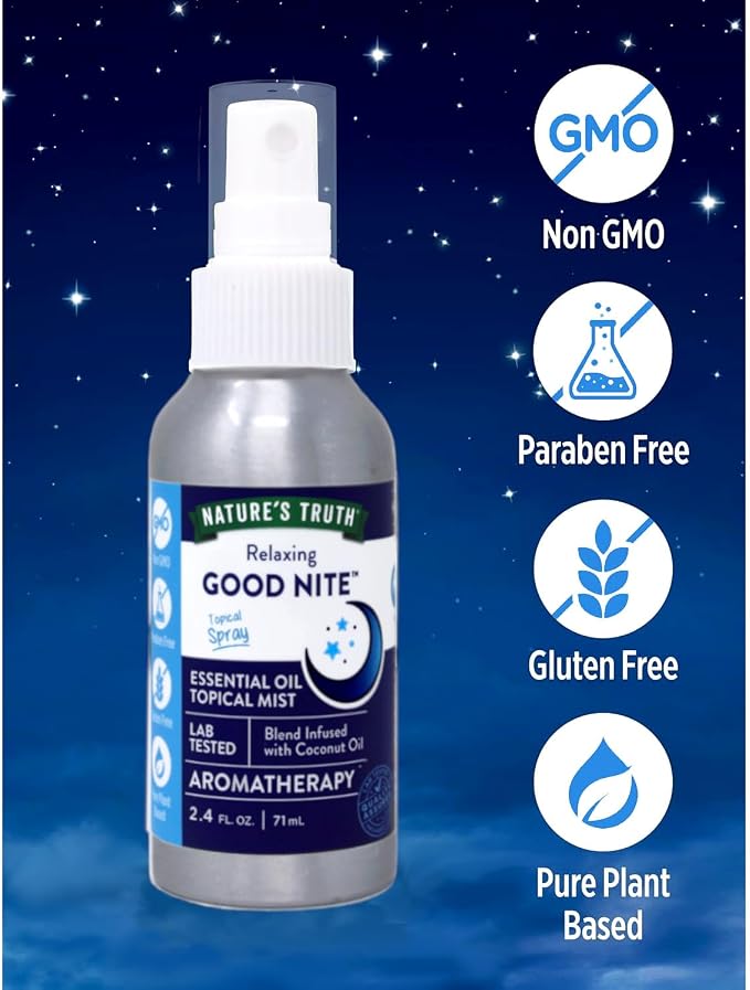 Nature's Truth Good Nite Essential Oil Topical Mist, Calming Blend, & Aroma - Image 4