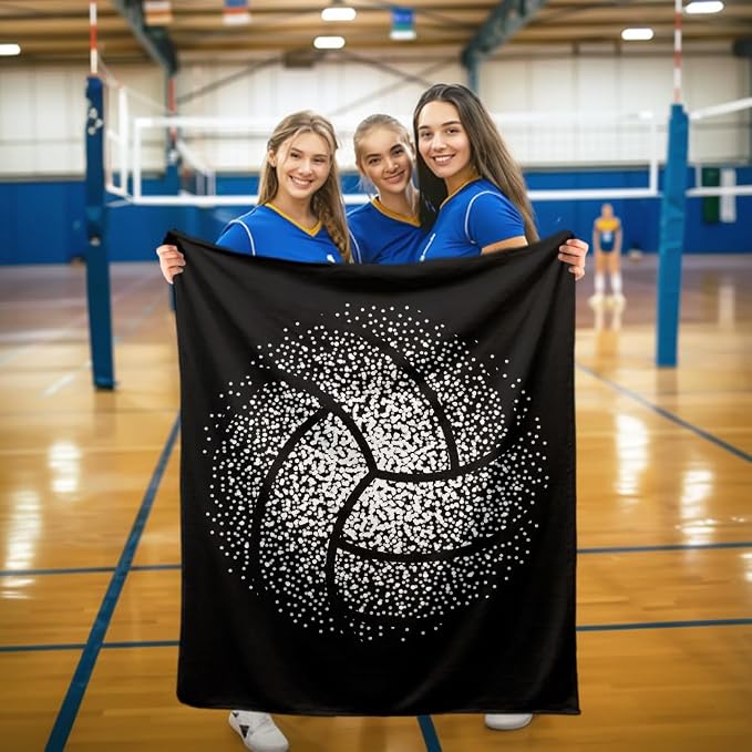 Volleyball Blanket Gift for Boy Girl, Volley Ball Sport Throw Lightweight Super by Padumuttara