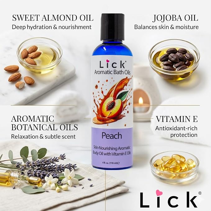 Lick Peach Aromatic Bath Oil - Image 4
