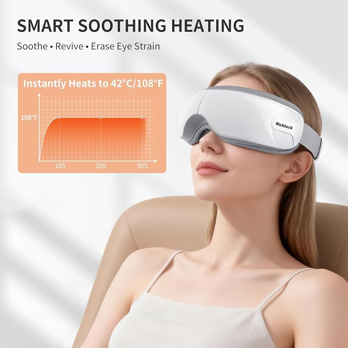 Nekteck Eye Massager with Heat, Birthday Gifts Eye Mask Massage - Image 4