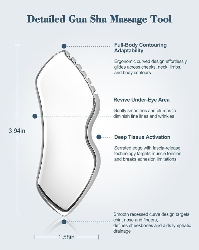 airogym 3 in 1 Stainless Steel Gua Sha Massage Tool - Image 3