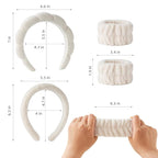 2Pcs Spa Headband for Washing Face & 1 Pair Wristband Set - Image 5